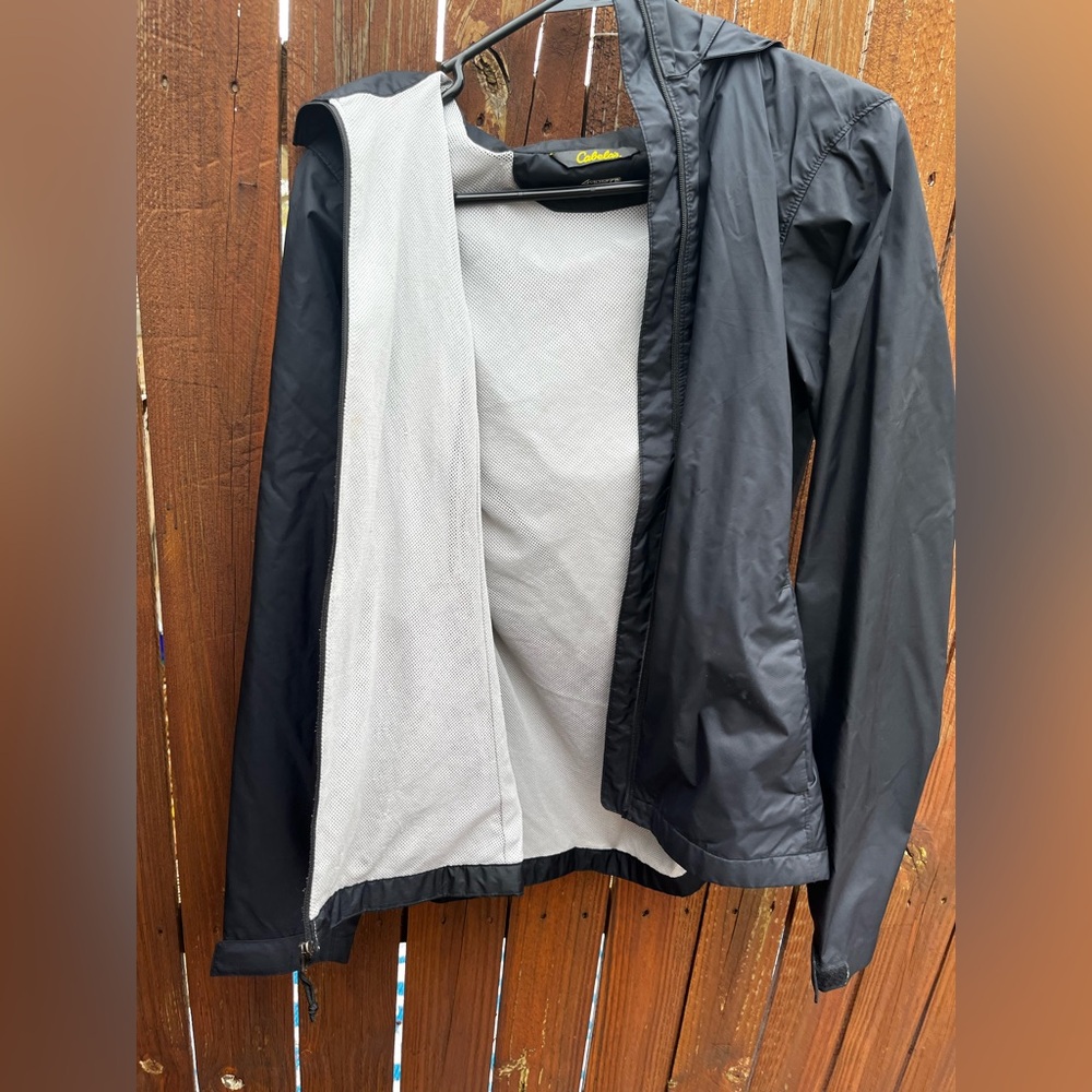 Black womens rain jacket